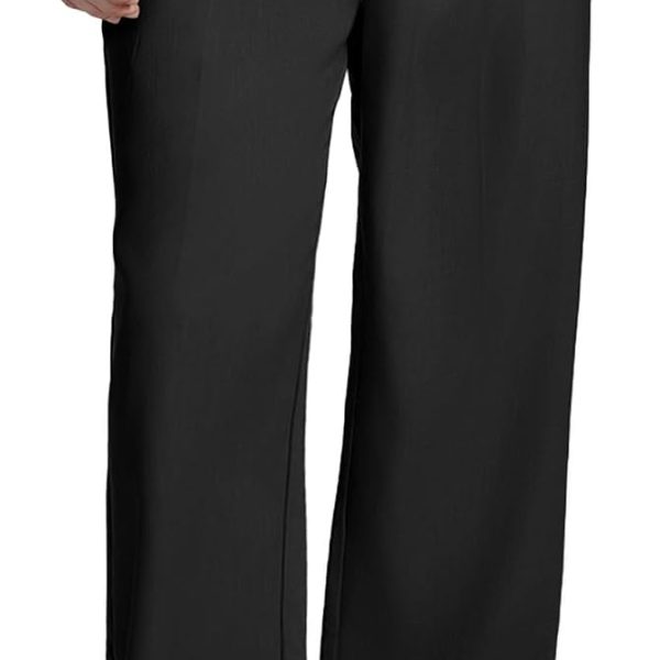 Men casual dress pants, pleated baggy wide leg, old money style, relaxed fit 