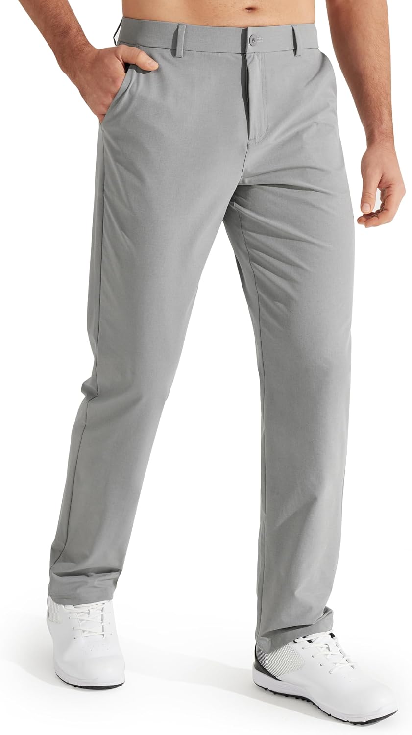 Men golf pants, stretch, quick dry, lightweight, with pockets