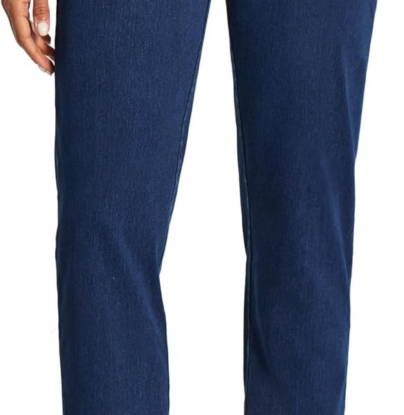 Straight Leg Jeans for Women Stretchy Pull On Sweatpant Jeans Women High Waisted Bootcut Jean Trendy Denim Pants