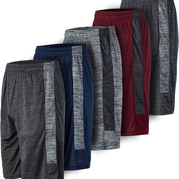 5 Pack Dry Fit Active Performance Shorts